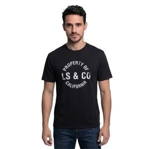Levis Mens Graphic T-Shirt Black Property of LS &‎ Co California XL NWT